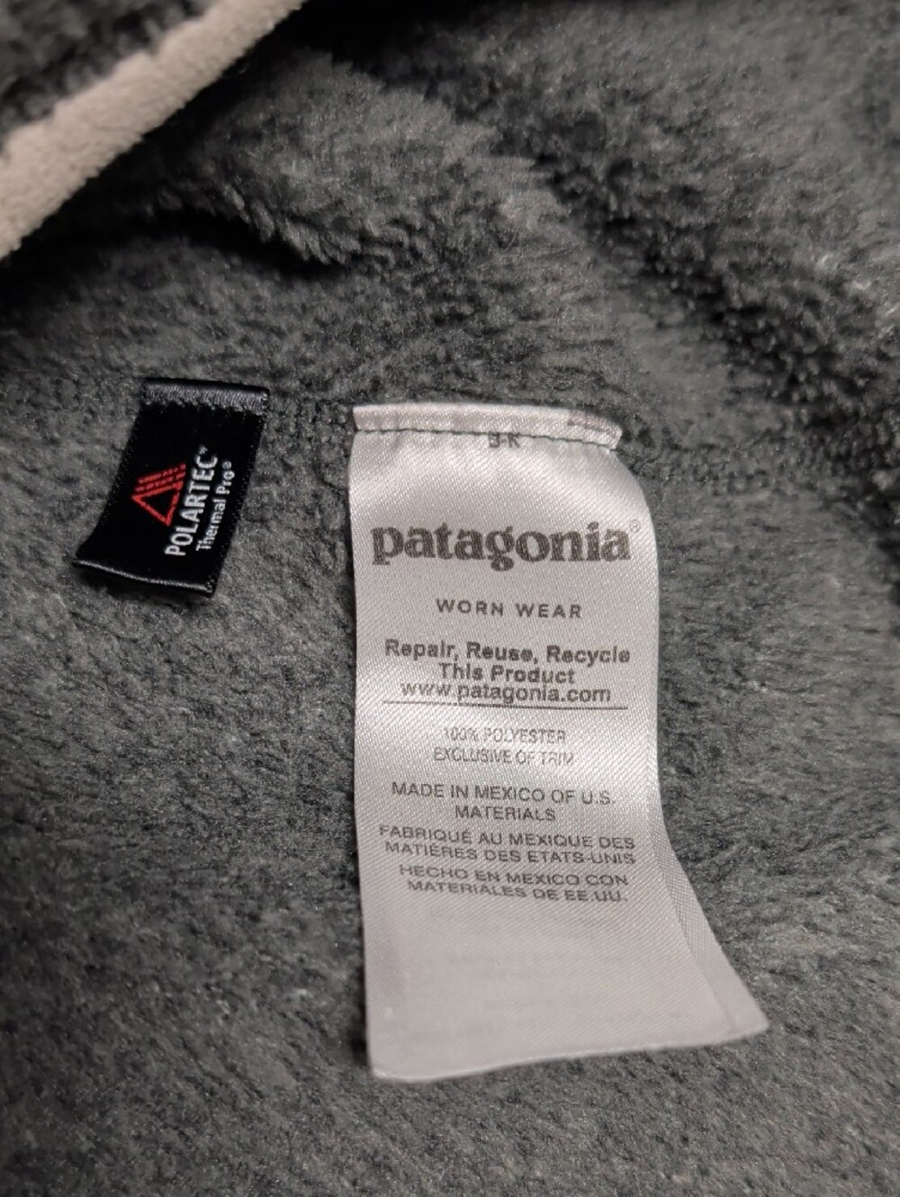 Patagonia Women's Gray Snap-T Fleece Pullover with White Trim Sz S. - Picture 4 of 9